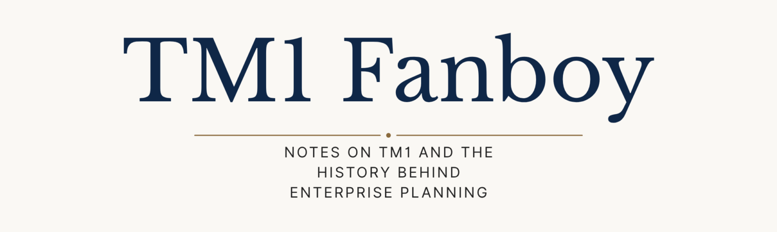 TM1 Fanboy logo with the subtitle Notes on TM1 and the History Behind Enterprise Planning